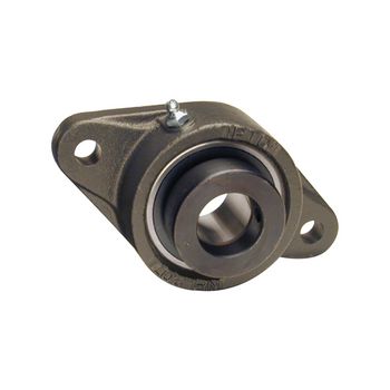 2-Bolt Flange Ball Bearing Mounted Unit, .5 in Bore, Eccentric Collar Locking