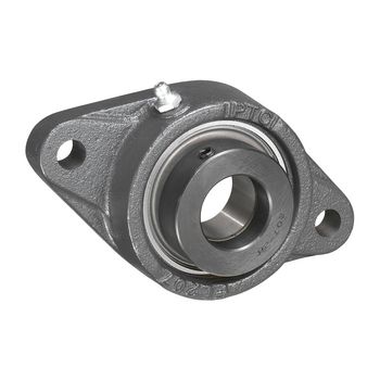 2-Bolt Flange Ball Bearing Mounted Unit, .5 in Bore, Eccentric Collar Locking