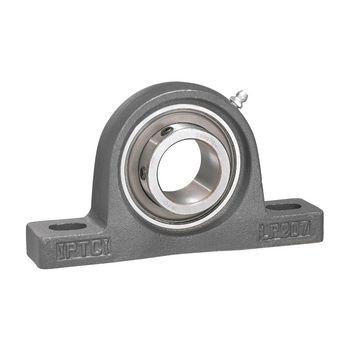 Pillow Block Ball Bearing Mounted Unit, .5 in Bore, Set Screw Locking