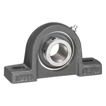 Pillow Block Ball Bearing Mounted Unit, .5 in Bore, Set Screw Locking